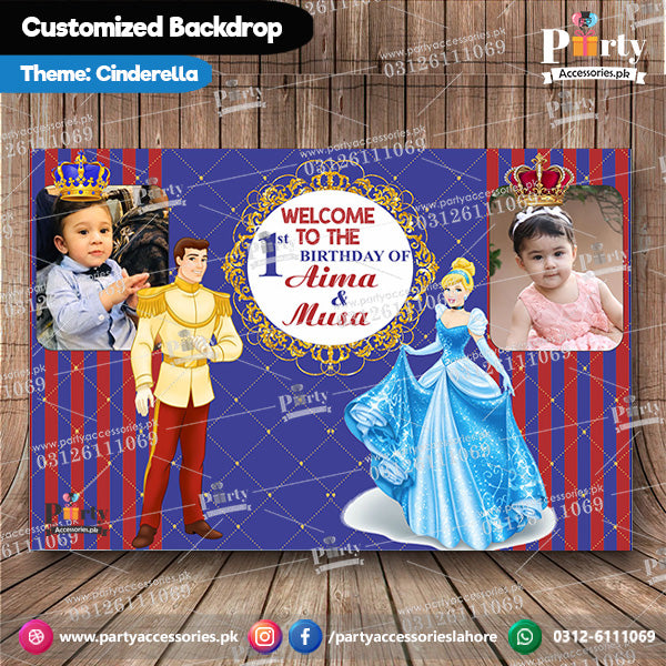 Customized Cinderella Theme Birthday Backdrop