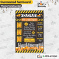 Construction theme first birthday Fact board / Milestone Board AMAZON ideas 