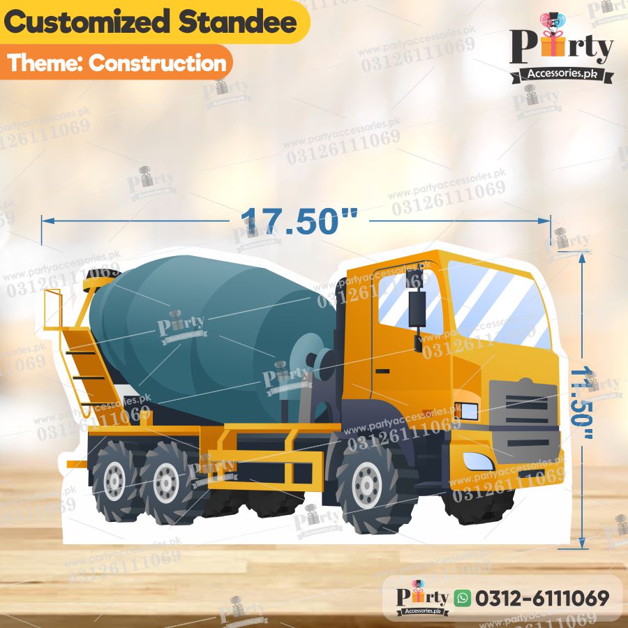construction theme standing cutoyt for birthday decorations 