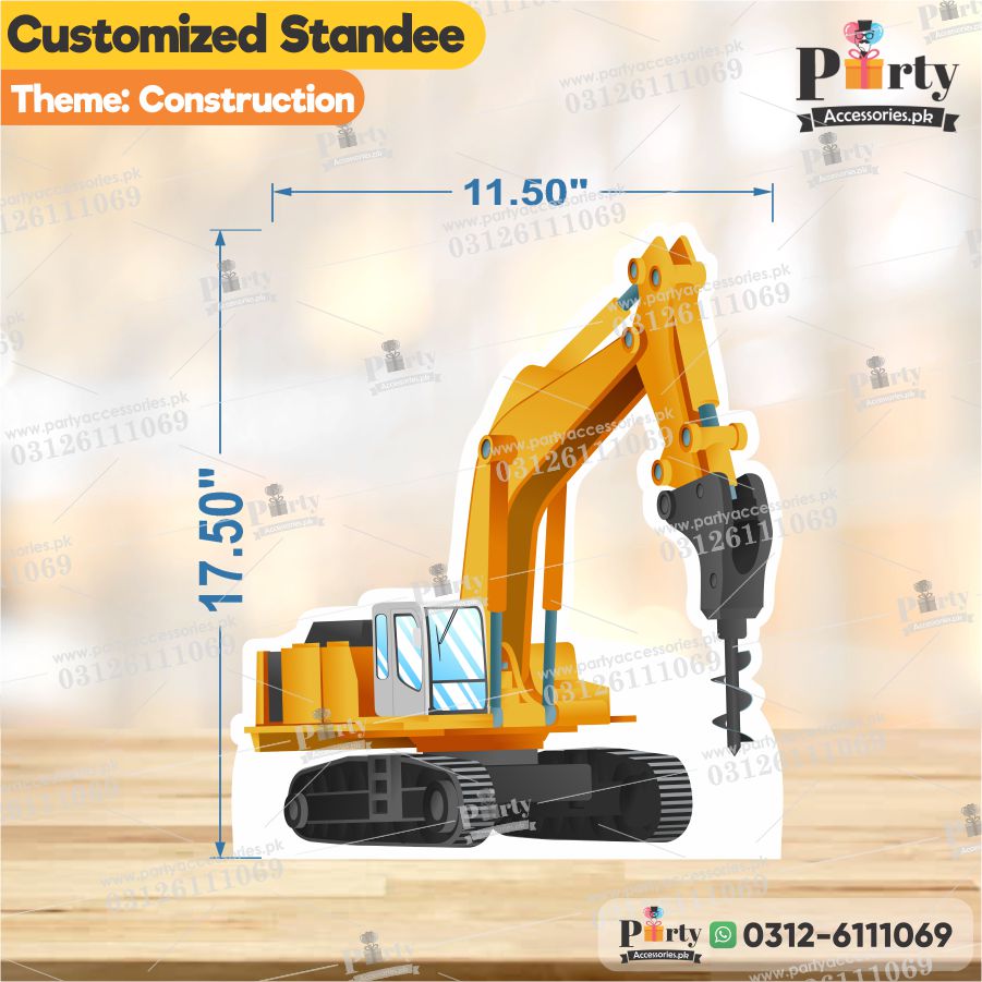constrution site birthday party cutout