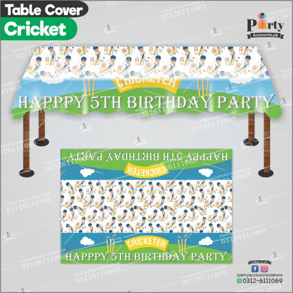 Customized Cricket Theme Birthday table top sheet