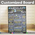 Customized Little Man theme first birthday Fact board / Milestone Board