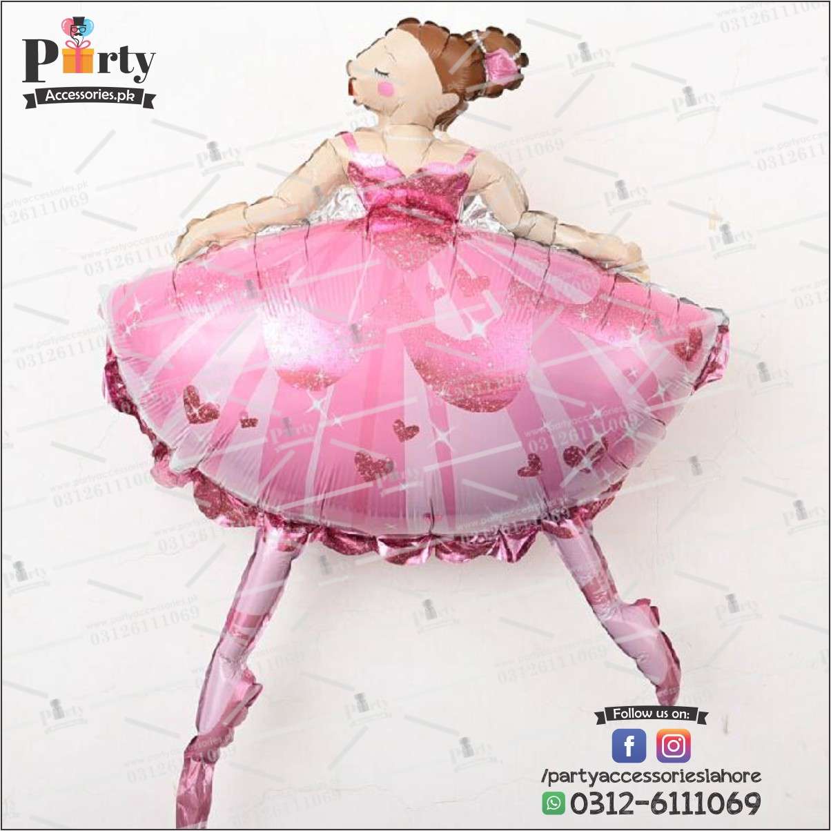 Princess dancing foil balloon