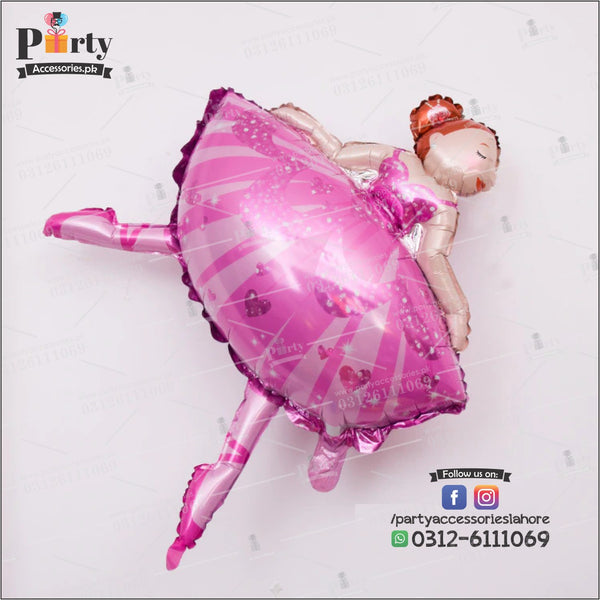 Ballet Princess Dancing Girl Foil Balloons for Girls Birthday Baby Shower Décor
