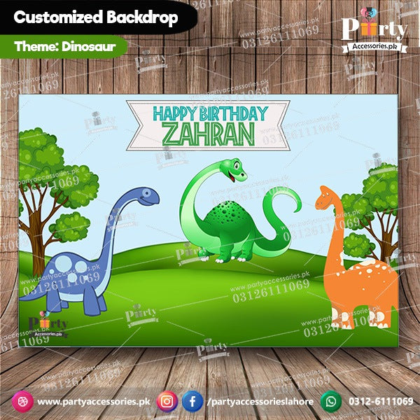 Customized Dinosaur Theme Birthday Backdrop