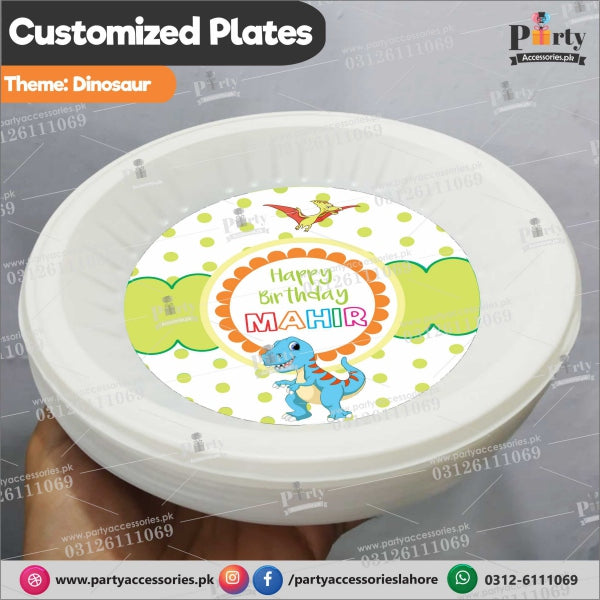 Customized disposable Paper Plates for Dinosaur theme party