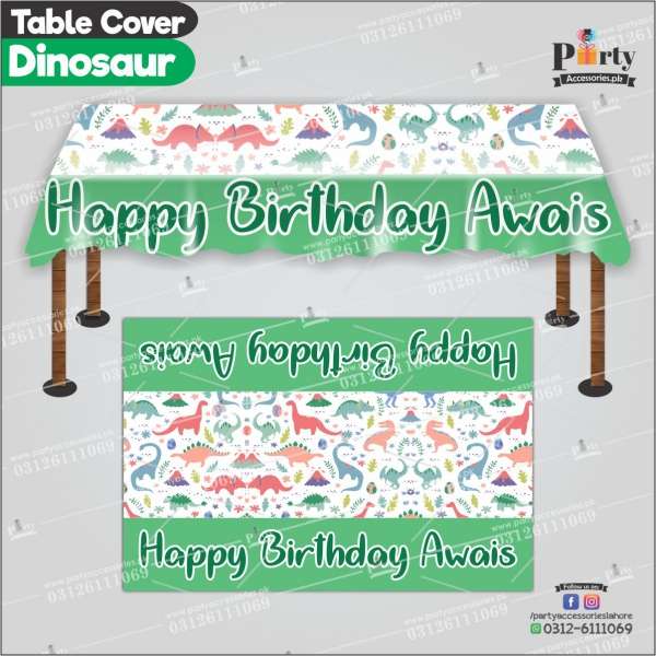 Customized Dinosaur Theme Birthday table top sheet