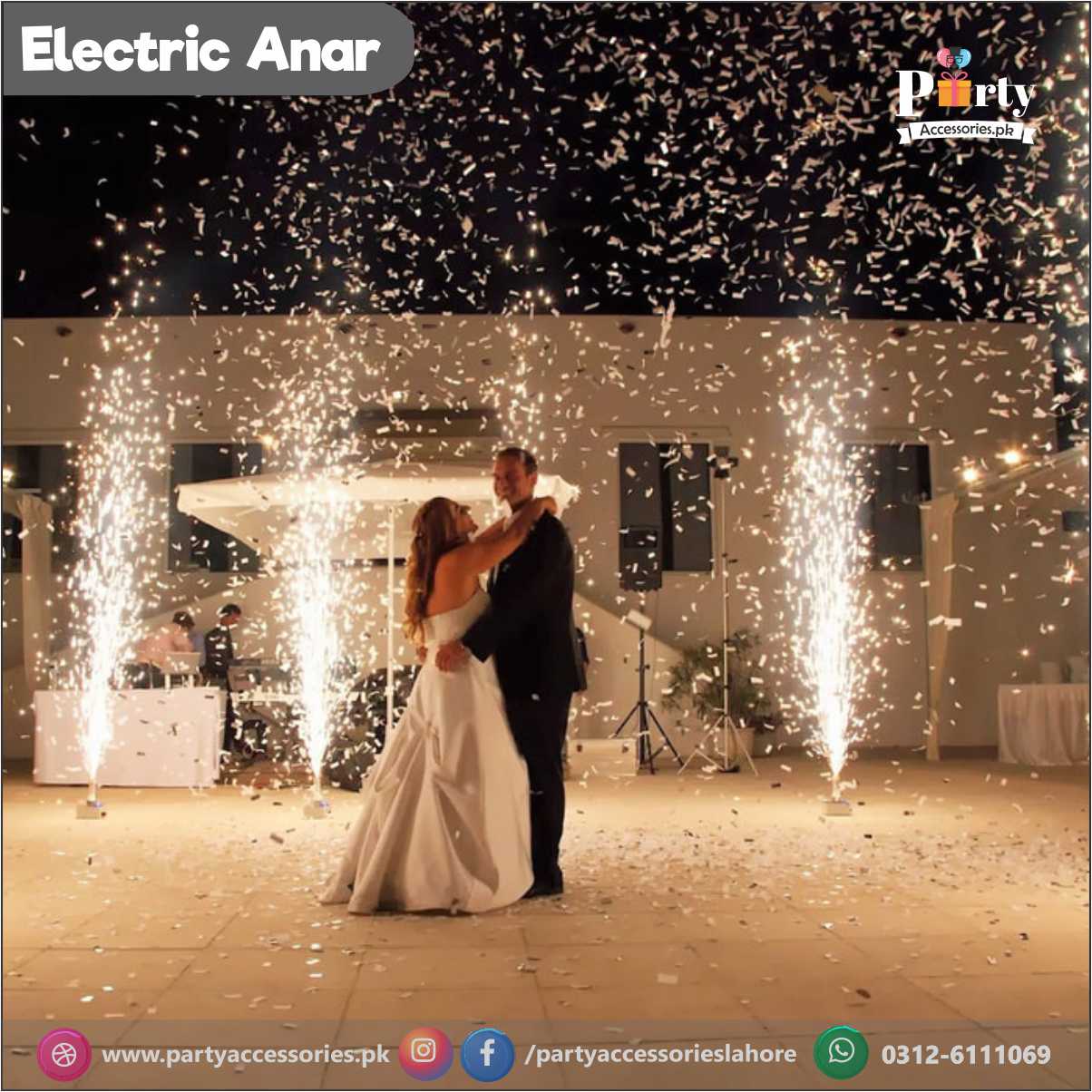 Smokeless electric anaar pyro fountain
