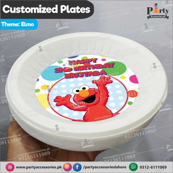 Customized disposable Paper Plates in Elmo theme party