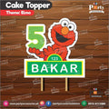 Elmo theme birthday cake topper customized on card