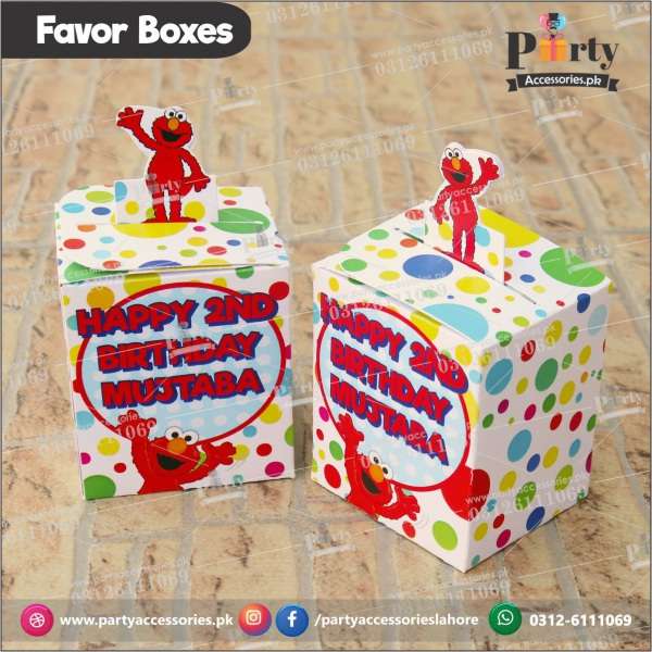 Customized elmo theme Favor / Goody Boxes