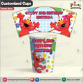 Customized disposable Paper CUPS for elmo theme party