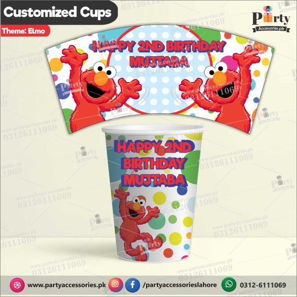 Customized disposable Paper CUPS for elmo theme party