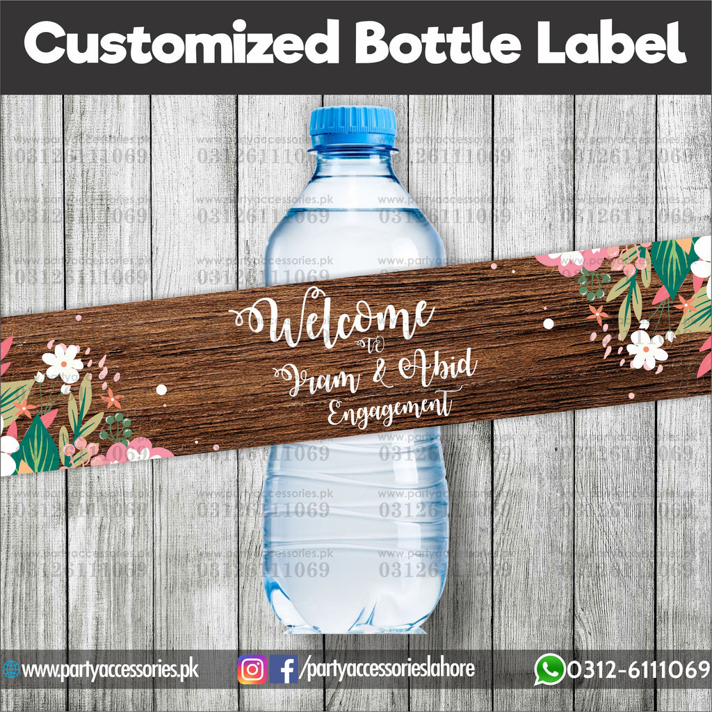 Customized Bottle Labels for engagement Ceremony