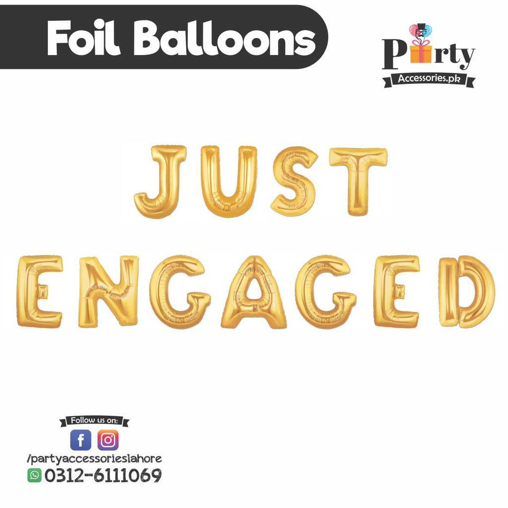 Just engaged Foil balloons set