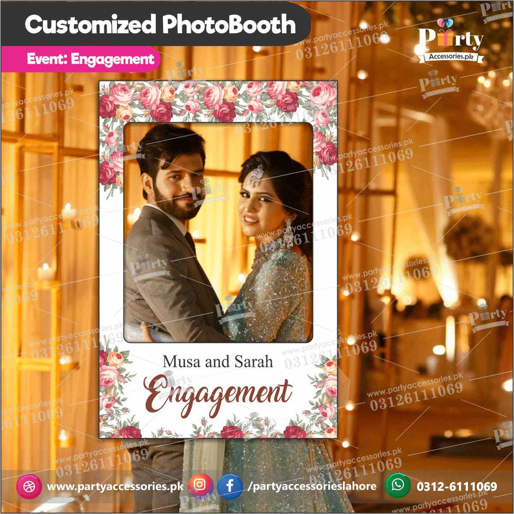 Customized Photo Booth / selfie frame for Engagement