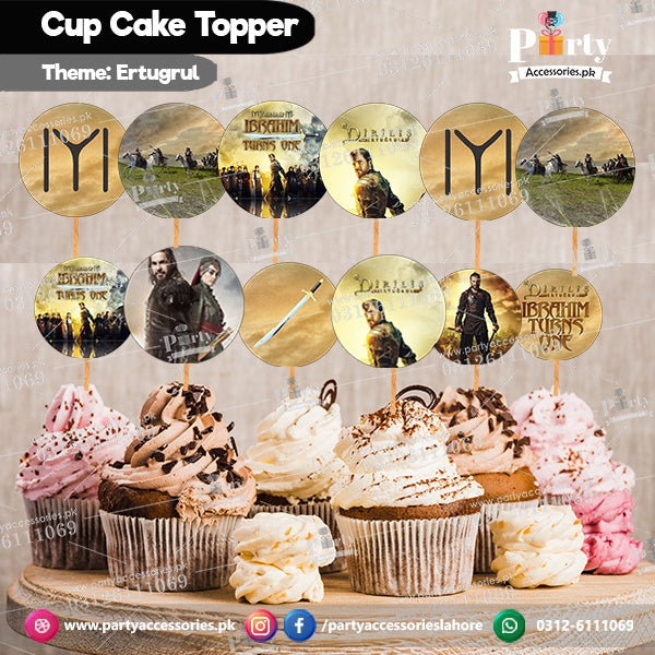 Ertugrul Theme birthday cupcake toppers set for Birthday Party
