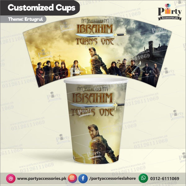 Customized disposable Paper Cups for Ertugrul theme party
