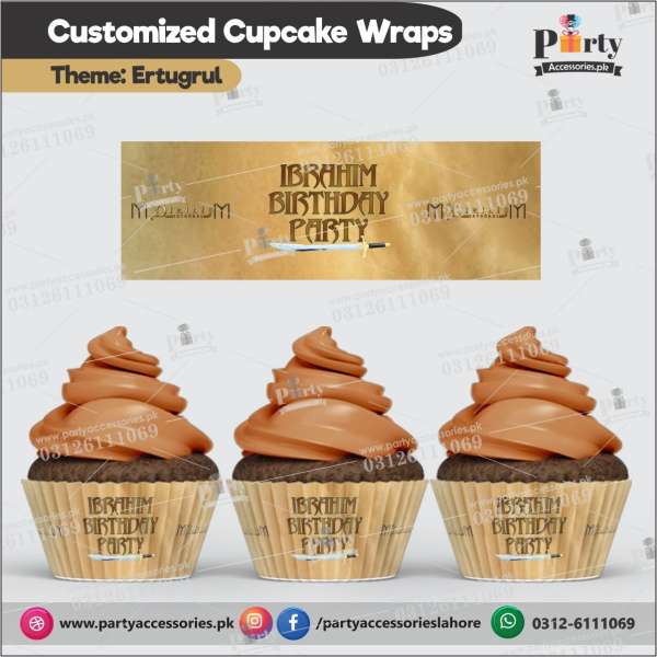 Customized Ertugrul theme Cupcake wrap