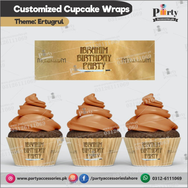 Customized Ertugrul theme Cupcake wrap