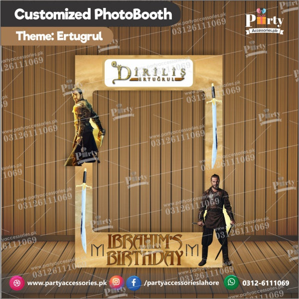 Customized Photo Booth / selfie frame for Ertugrul theme birthday party