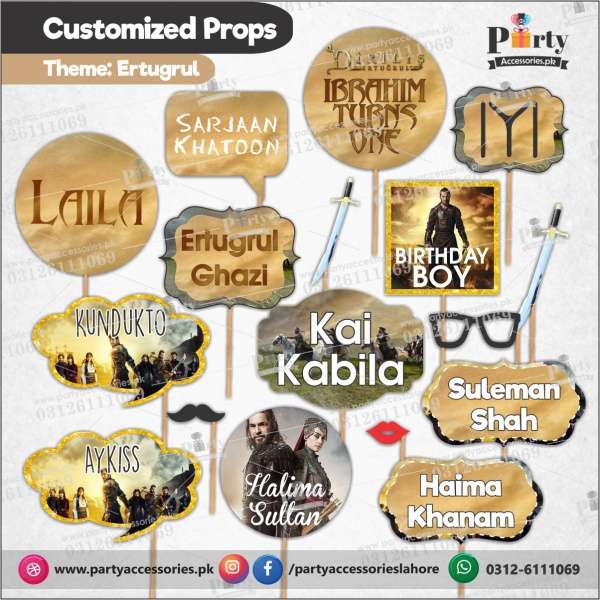Customized props set for Ertugrul theme birthday party