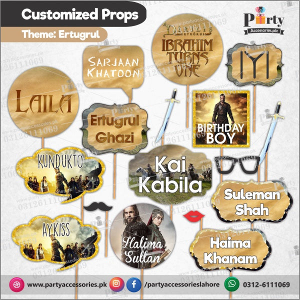 Customized props set for Ertugrul theme birthday party