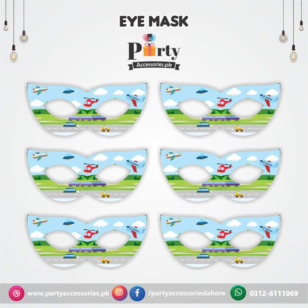 Transport theme face masks for Birthday