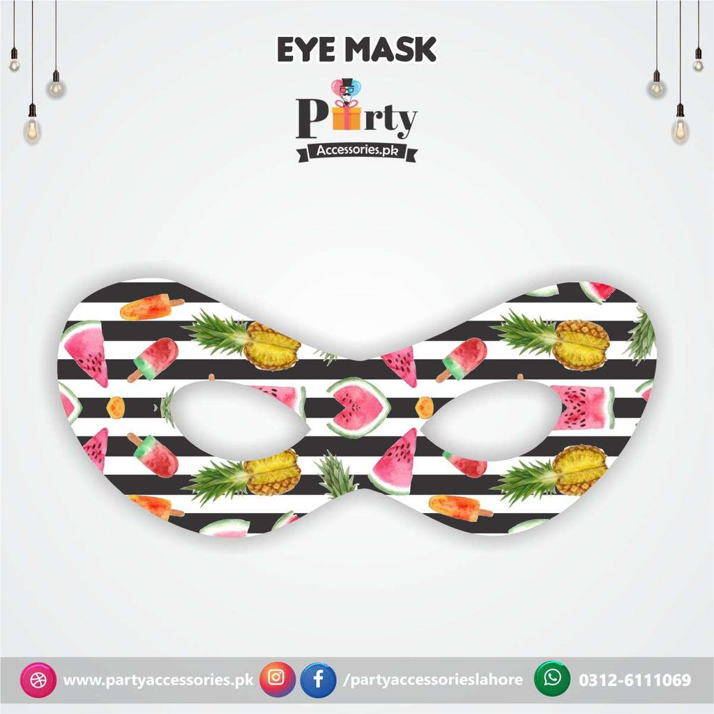 Customized Tutti Fruity theme birthday party face masks 