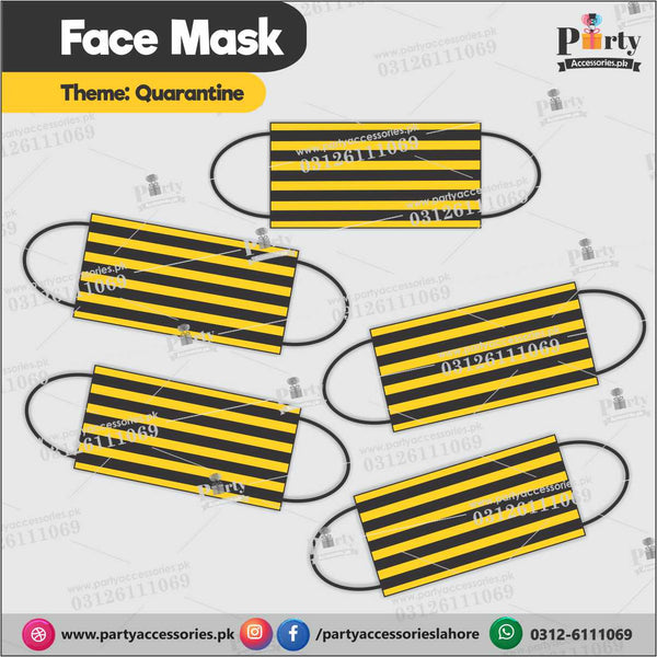 Quarantine theme face masks for Birthday Parties
