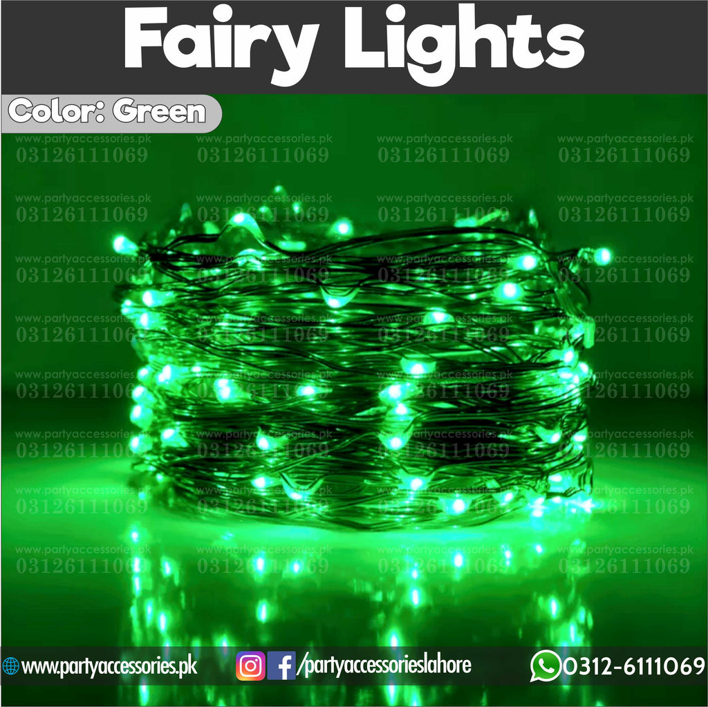 green fairy lights in marvel theme
