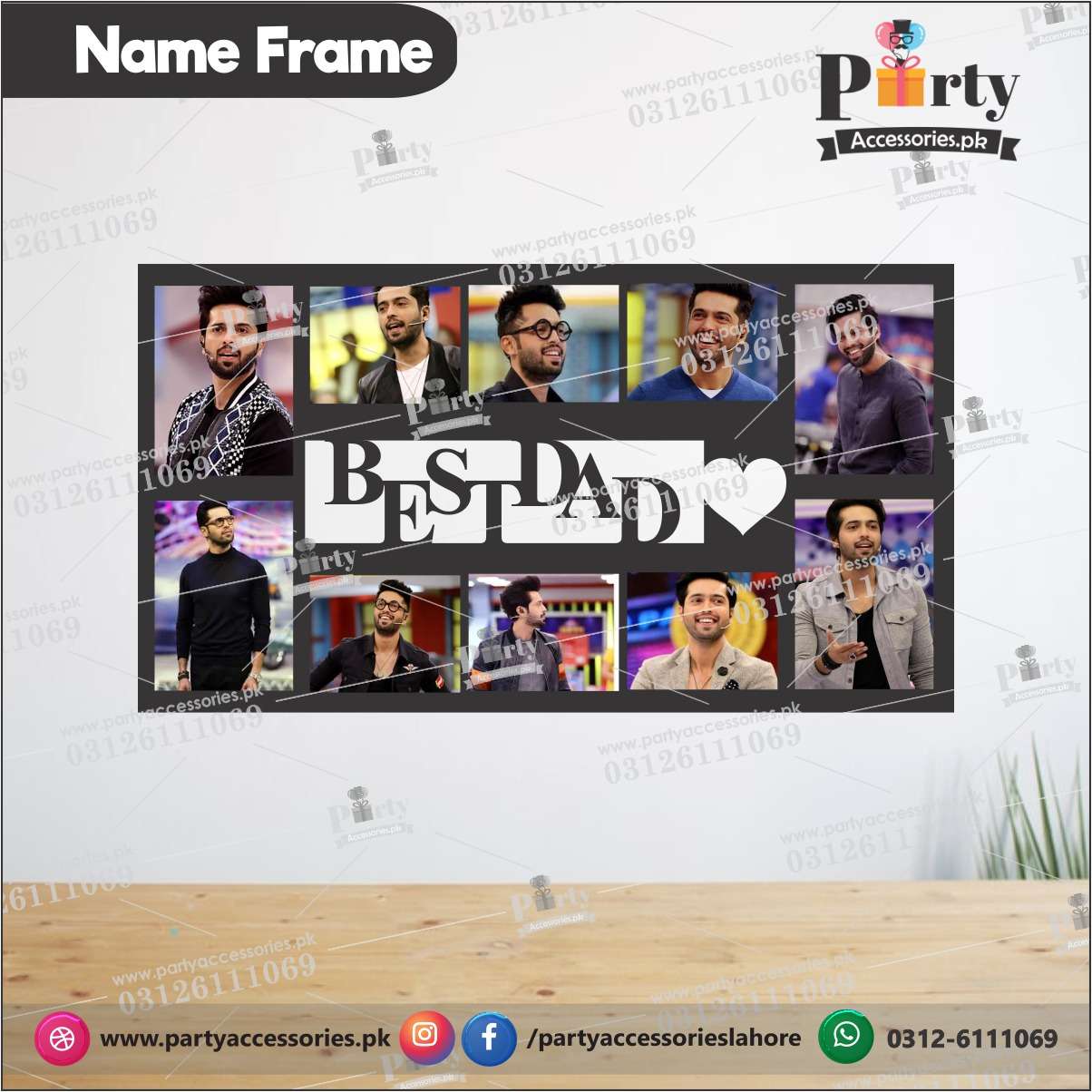 Customized BEST DAD wall frame