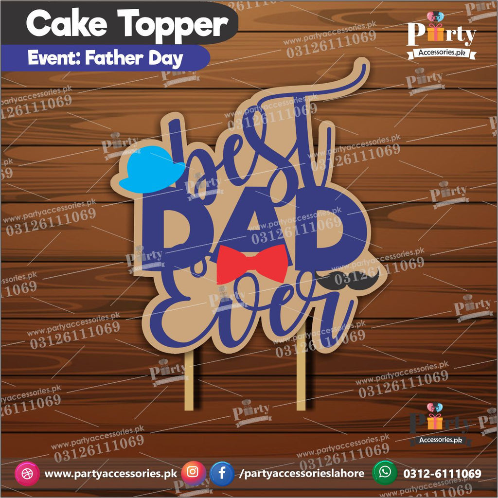 Super DAD ever | Best DAD ever Cake toppers customized on card