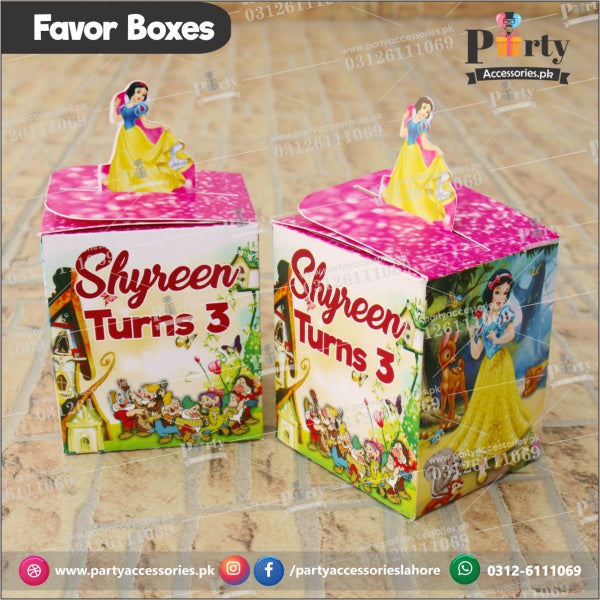 Customized Snow White theme Favor / Goody Boxes