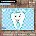 Backdrop for your baby first tooth theme party 1st tooth ideas pinterest