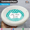 Plates for First tooth theme party table decor 