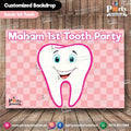 Customized Backdrop for your baby first tooth