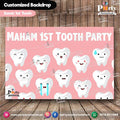 Customized backdrop for your Kid's first tooth party for girl