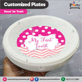Customized Plates for First tooth party table decor | first tooth ideas