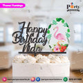 Flamingo theme Customized wooden cake topper
