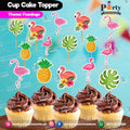 Flamingo theme birthday cupcake toppers