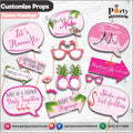 Customized props set for Flamingo theme birthday party
