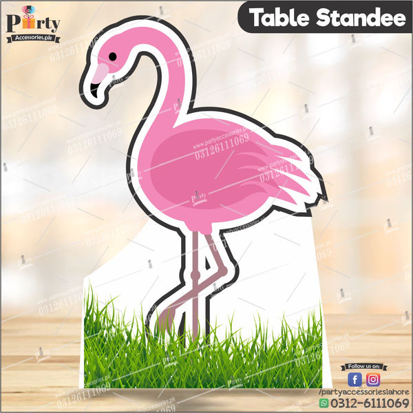 Flamingo theme Table standing character cutouts