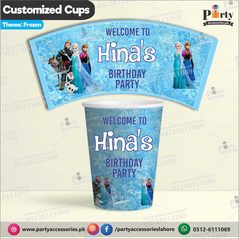 Customized disposable Paper Cups for Frozen Elsa theme party