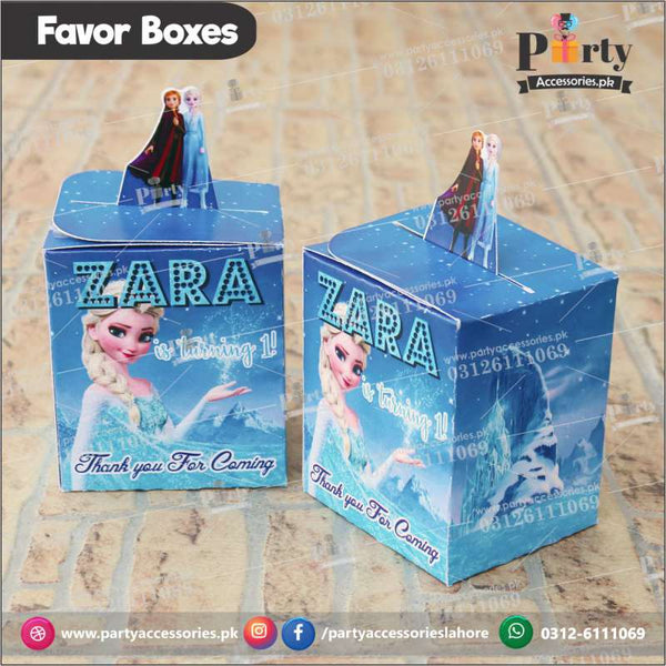 Customized Frozen theme Favor / Goody Boxes table decoration