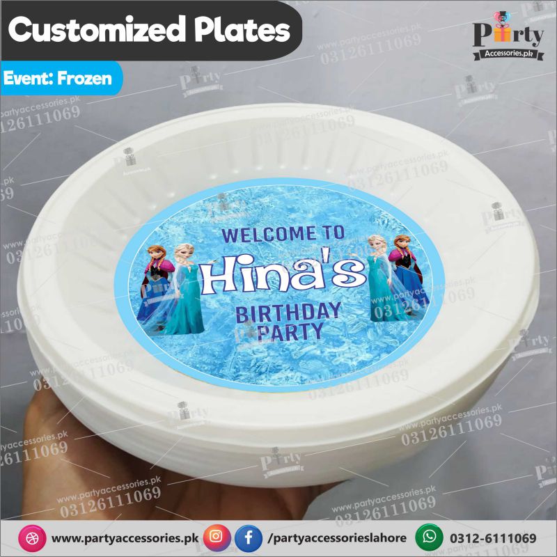 Customized disposable Paper Plates Frozen theme party