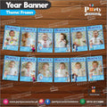 Customized Month wise year Picture banner in Frozen theme wall and table decorations