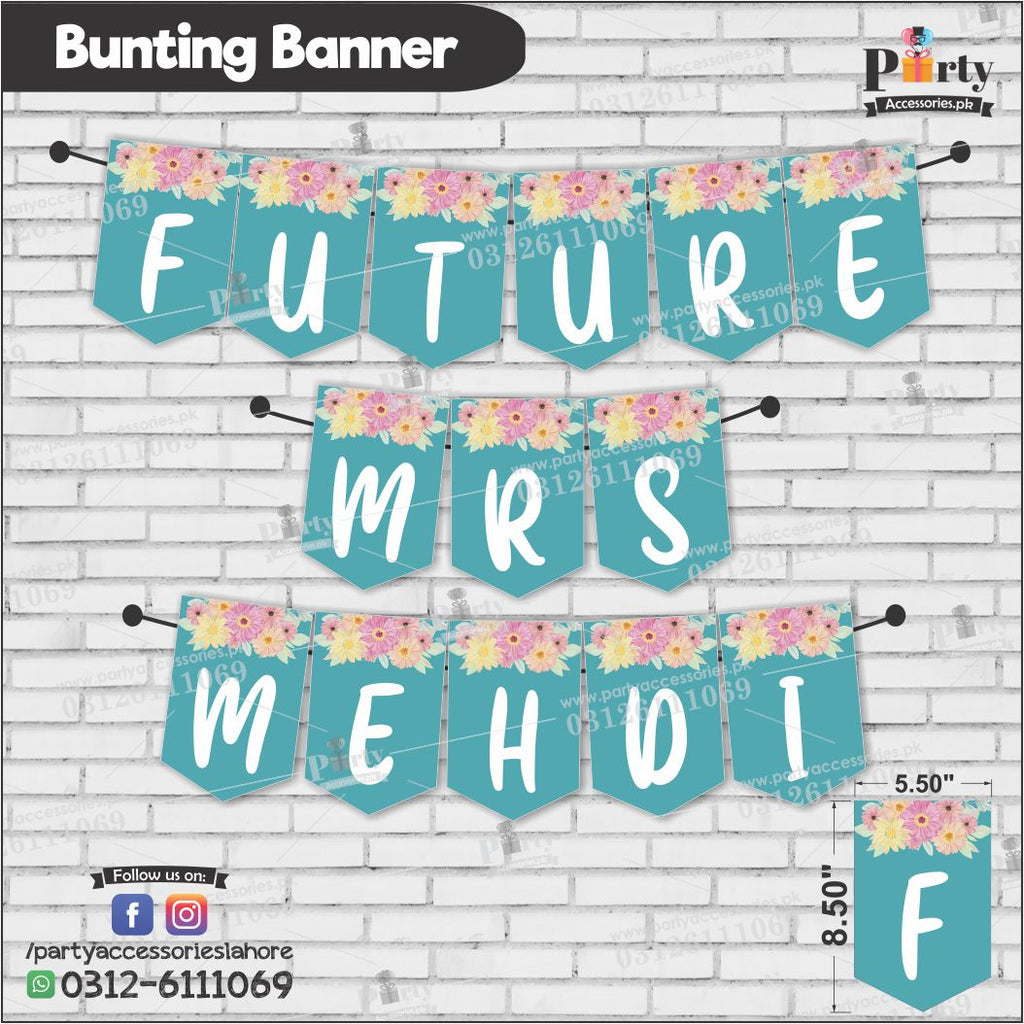 Customized Future Mrs Bunting Banners for Bridal Shower event
