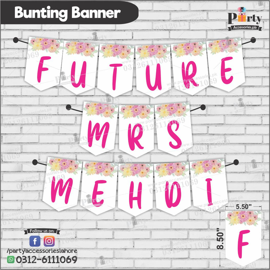 Customized Future Mrs Bunting Banners for Bridal Shower event
