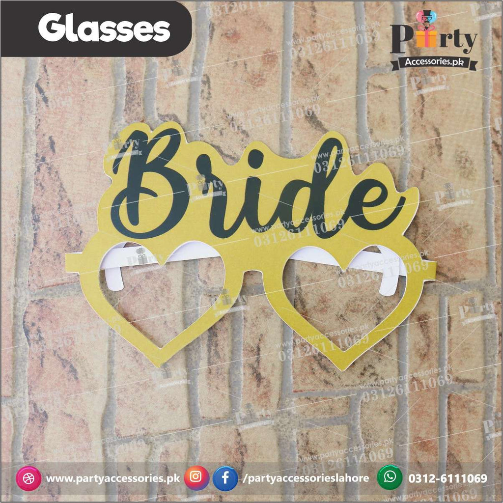 Bride glasses for Bridal shower event